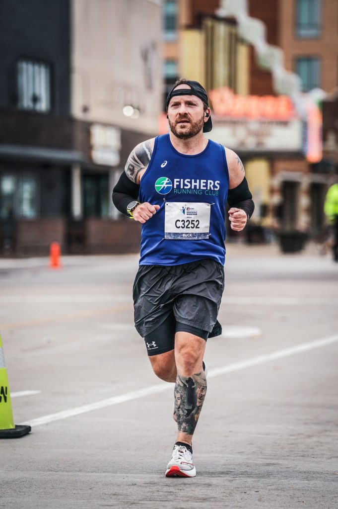 Jon Wade Running the Monumental Marathon 2023 in Indianapolis Indiana